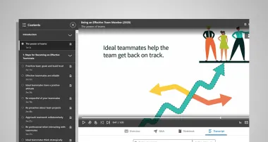 Screen capture of “Being an Effective Team Member” video