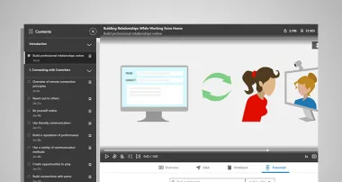 Screen capture of “Building Relationships While Working From Home” video