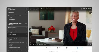 Screen capture of “Confronting Bias: Thriving Across Our Differences” video