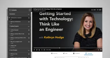 Screen capture of “Getting Started with Technology: Think Like an Engineer” video