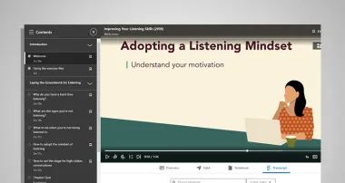Screen capture of “Improving Your Listening Skills” video