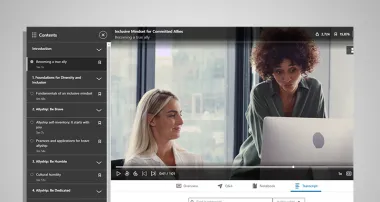 Screen capture of “Inclusive Mindset for Committed Allies” video