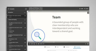 Screen capture of “Leading and Working in Teams” video