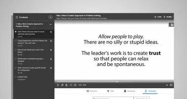 Screen capture of “Take a More Creative Approach to Problem-Solving” video