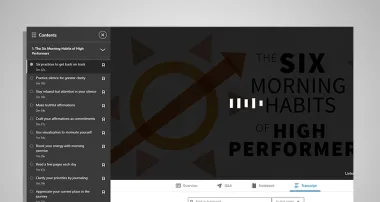 Screen capture of “The Six Morning Habits of High Performers” video